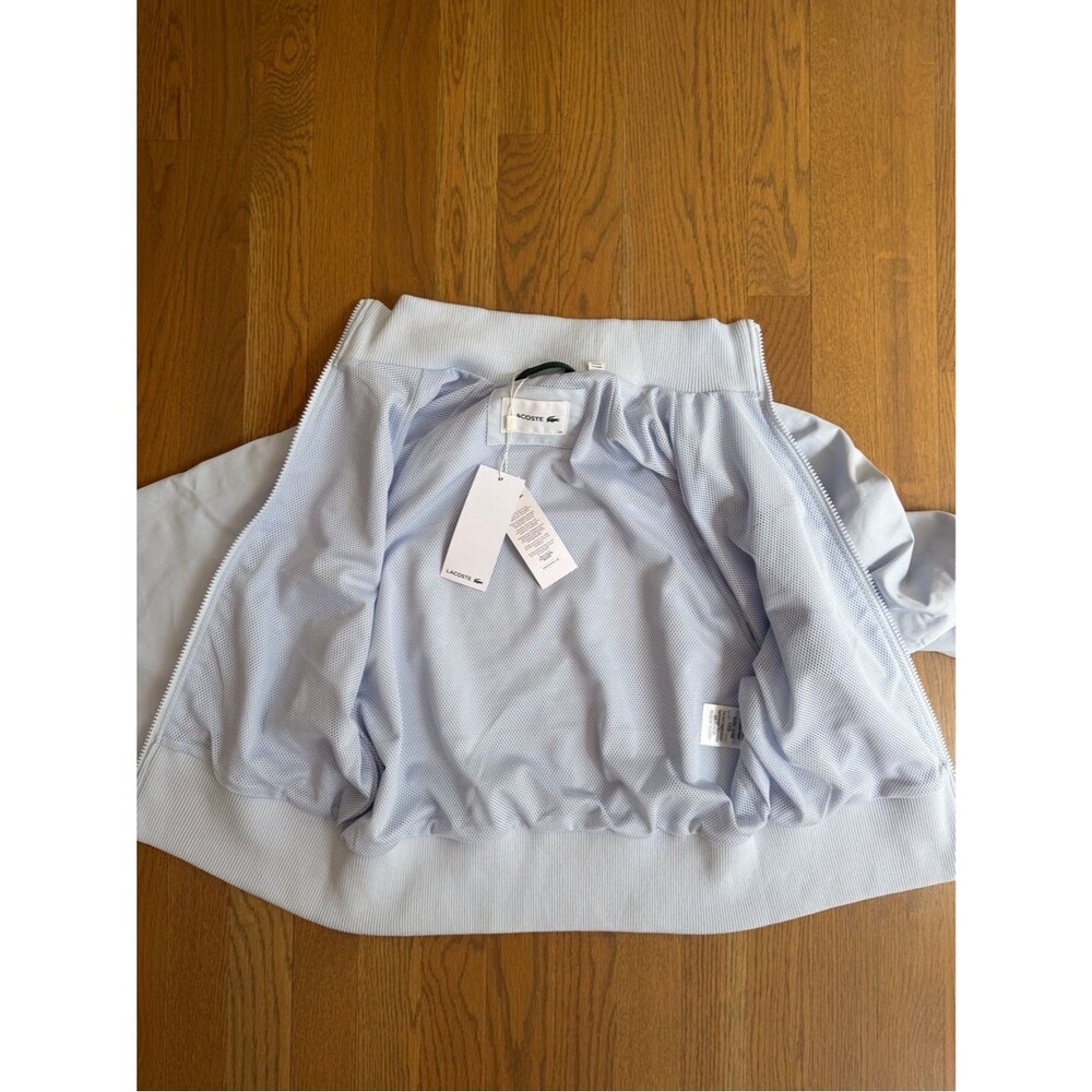 NWT Lacoste Women's Diamond Taffeta Relaxed Fit Track Jacket Phoenix Blue 38 / 6 - Picture 7 of 16